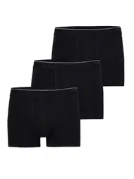 Black Spade Erkek Boxer Siyah Shorty 3lü Paket Tender Cotton BlackSpade 9670