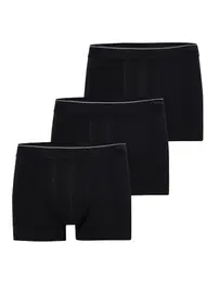 Black Spade Erkek Boxer Siyah Shorty 3lü Paket Tender Cotton BlackSpade 9670