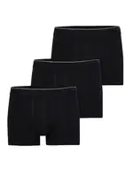 Erkek Boxer Siyah Shorty 3lü Paket Tender Cotton BlackSpade 9670 Siyah