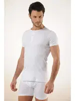 Erkek Düğmeli Kollu Hmd 505 Beyaz detay görünüm