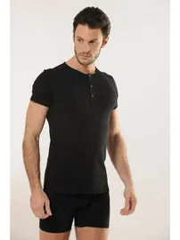 HMD Düğmeli Kollu Pamuklu Atlet Hmd 506