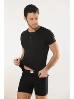 Düğmeli Kollu Pamuklu Atlet Hmd 506 Siyah farklı açı