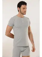 Düğmeli Kollu Pamuklu Atlet Hmd 506 Gri görsel 5