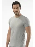 Erkek Kısa Kollu T-shirt Cacharel 1307 Gri
