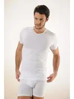 Erkek Likralı V Yaka Atlet Hmd 702 Beyaz detay görünüm