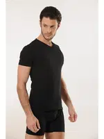 Erkek Likralı V Yaka Atlet Hmd 703 Siyah detay görünüm