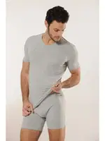 Erkek Likralı V Yaka Atlet Hmd 703 Gri görsel 4