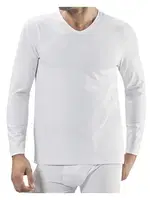 Erkek Lycra Uzun Kol V Yaka Dono 1252 Beyaz