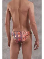 Erkek Modal Çok Renkli Baskılı Doreanse Külot Slip 1403 Kilim detay görünüm