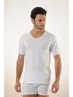 Erkek Ribana Süprem Bisiklet Yaka Pamuklu Atlet Hmd 606 Beyaz detay görünüm