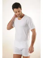 Erkek Ribana Süprem Bisiklet Yaka Pamuklu Atlet Hmd 606 Beyaz farklı açı