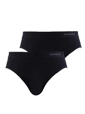 Black Spade Erkek Slip Külot 2li Paket Loose Fit Siyah BlackSpade 9625 
