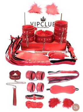 Vip Club Fantazi Harness Kırmızı BDSM Set Vip Club 401 COM 2