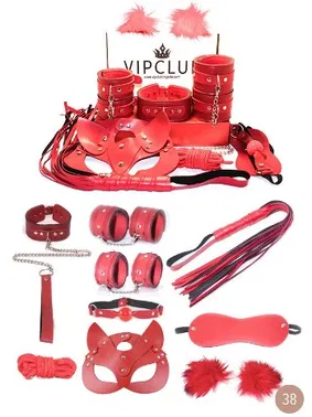 Vip Club Fantazi Kırmızı BDSM Harness Set Vip Club 401 COM 3