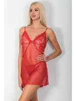 Fantezi Kırmızı Gecelik Takım Phevos 011-003604 Kırmızı detay görünüm