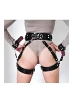 Fantezi Harness Kalça Detaylı Kelepçeli MissisX 2089 Siyah görsel 5