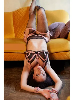 missisX Pembe Deri Fantazi Harness MissisX 2098