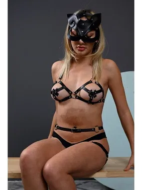 missisX Maskeli Fantezi Harness Kostüm MissisX 2023 - Alternatif Görünüm