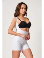 Fermuarlı Gögsü Açık Tül Popo Lazer Korse Emay 2834 Beyaz görsel 5