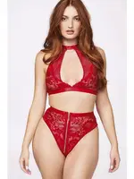 Fermuarlı Sütyen Külot Takım Night Light 3499 Kırmızı
