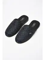 GC Erkek Ekose Desenli Poli Taban Ev Terliği 385 Lacivert farklı açı