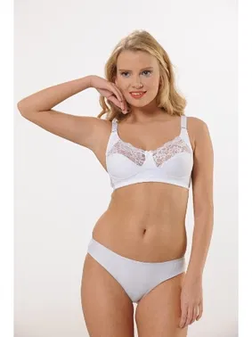 HMD Göğüs Dantel Detaylı Toparlayıcı Sütyen Rahat Doku Hmd 6060 - Alternatif Görünüm