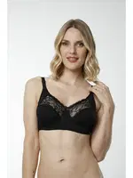 Göğüs Dantel Detaylı Toparlayıcı Sütyen Rahat Doku Hmd 6060 Siyah görsel 4