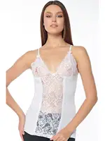 Göğüs Dantel İşlemeli Kadın Beyaz Atlet KB2580 Beyaz