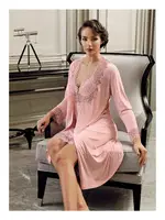 Güpürlü Altılı Penye Gelin Çeyiz Seti Perin 190 Pudra görsel 9