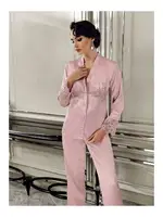 Güpürlü Saten Altılı Gelin Çeyiz Seti Perin 9400 Pudra görsel 15