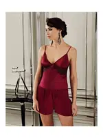 Güpürlü Saten Altılı Gelin Çeyiz Seti Perin 9400 Bordo görsel 7