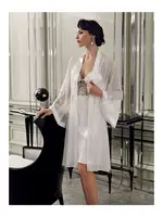 Güpürlü Saten Altılı Gelin Çeyiz Seti Perin 9400 Ekru