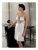 Güpürlü Saten Altılı Gelin Çeyiz Seti Perin 9400 Ekru görsel 4