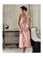 Güpürlü Yırtmaçlı Penye 6Lı Gelin Çeyiz Seti Perin 130 Pudra görsel 12