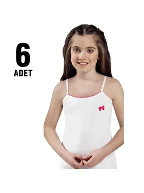 Güryıldız Çocuk Ribana İp Askılı Kız Çocuk Atlet 6Lı Güryıldız 27208