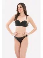 Hafif Destekli Straplez Sütyen Külot Takım NBB 4691 Siyah detay görünüm