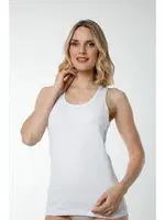 Hmd Bayan Rahat Doku Pamuklu Likralı Sporcu Atlet 2412 Beyaz farklı açı