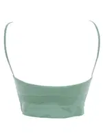 İp Askılı Pedsiz Fitilli Crop Fit Büstiyer Form Angel 5702 Haki görsel 4