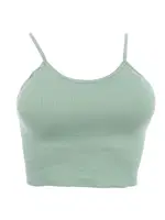 İp Askılı Pedsiz Fitilli Crop Fit Büstiyer Form Angel 5702 Haki farklı açı