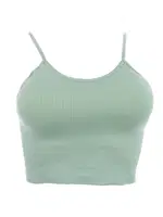 İp Askılı Pedsiz Fitilli Crop Fit Büstiyer Form Angel 5702 Haki görsel 7