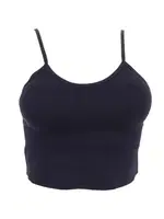 İp Askılı Pedsiz Fitilli Crop Fit Büstiyer Form Angel 5702 Siyah görsel 5