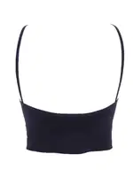 İp Askılı Pedsiz Fitilli Crop Fit Büstiyer Form Angel 5702 Siyah görsel 6