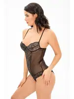 Kadın Dantel Detaylı Siyah Fantezi Body 3001085 Siyah farklı açı