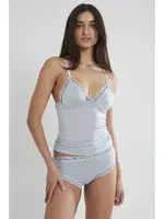 Kadın Dantelli Penye Atlet Külot Kaşkorse Set Pierre Cardin 305 Mavi detay görünüm