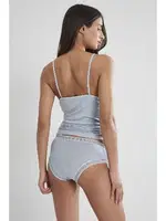 Kadın Dantelli Penye Atlet Külot Kaşkorse Set Pierre Cardin 305 Mavi farklı açı