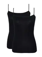 Kadın İnce Askılı Atlet 2li Paket Essential BlackSpade 1592 Siyah