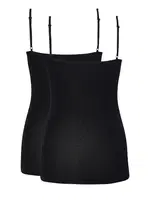 Kadın İnce Askılı Atlet 2li Paket Essential BlackSpade 1592 Siyah detay görünüm