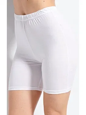 Kolcu Kadın Kısa Tayt Lycralı Beyaz Kolcu KB3040