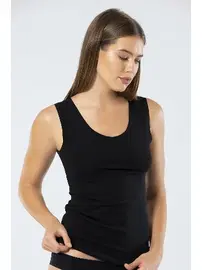 Türen Lazer Kesim Pamuklu Atlet Türen 906 Siyah