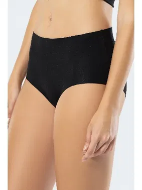 Türen Lazer Kesim Pamuklu Yüksek Bel Külot Türen 911 Siyah